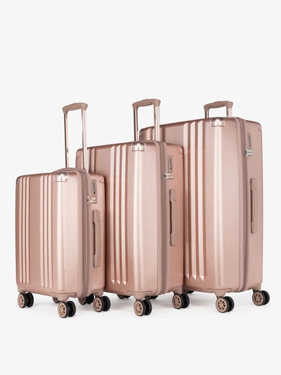 Shop Calpak Ambeur 3-piece Luggage Set In Rose Gold