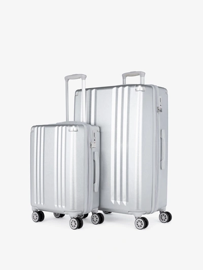 Shop Calpak Ambeur 2-piece Luggage Set In Silver