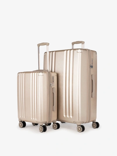 Shop Calpak Ambeur 2-piece Luggage Set In Gold