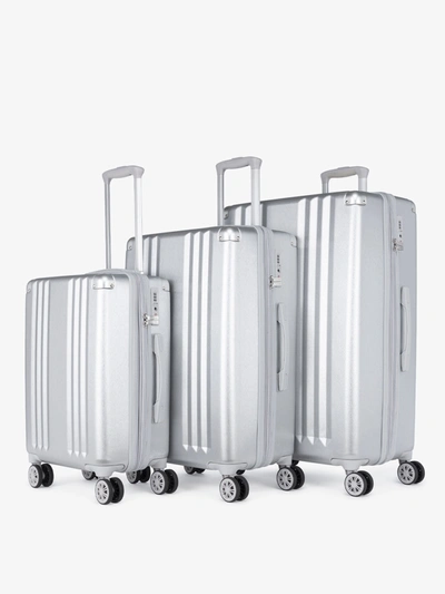 Shop Calpak Ambeur 3-piece Luggage Set In Silver