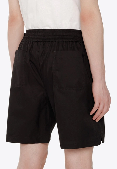 Shop Valentino Double-waistband Shorts In Black