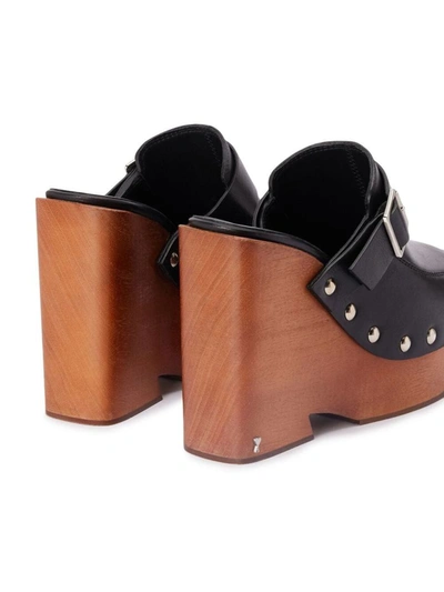 Ami Alexandre Mattiussi Ami Paris Side-buckle Slip-on Clog Mules In Black