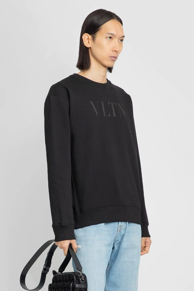Shop Valentino Man Black Sweatshirts