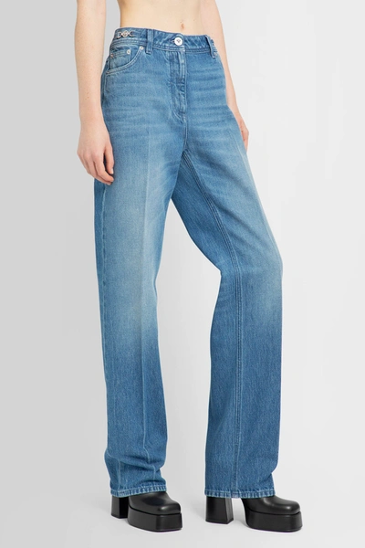 Shop Versace Woman Blue Jeans
