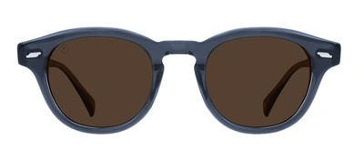 Shop Raen Kostin Pol S555 Round Polarized Sunglasses In Brown