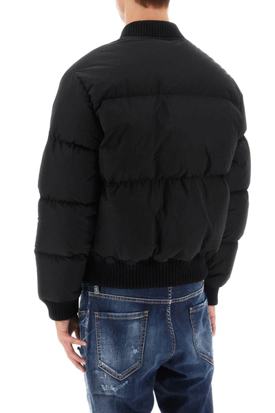 Shop Dsquared2 Mother Fluff Puff Bomber In Black