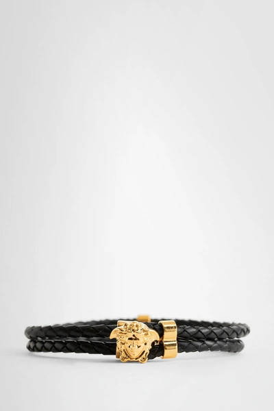Shop Versace Man Black Bracelets