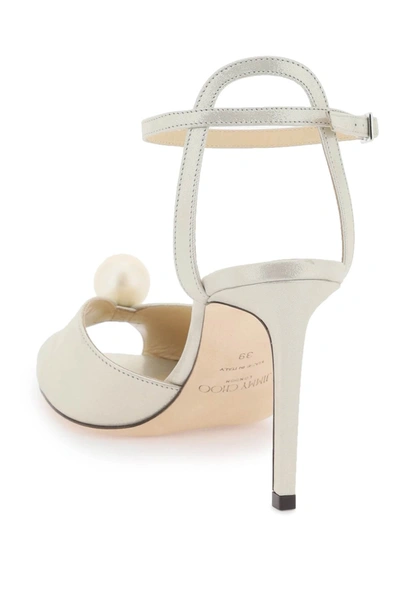 Shop Jimmy Choo 'sacora 85' Sandals Women In Silver