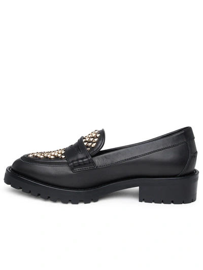 Shop Jimmy Choo Deanna Black Leather Loafers Woman