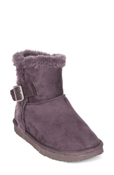 Shop Floopi Faux Fur Lined Ankle Boot In Grey