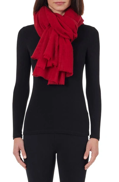 Shop Amicale Cashmere Light Weight Wrap In Red