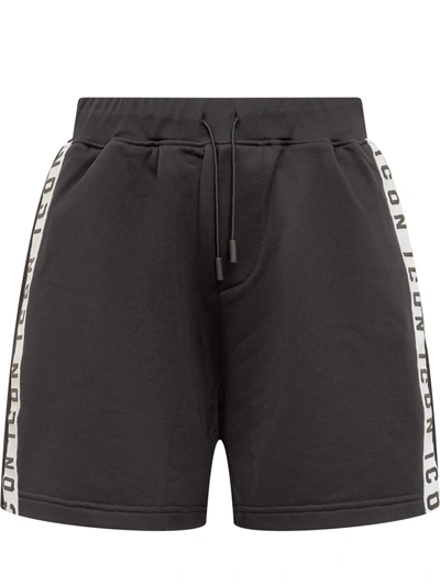 Dsquared2 Black Icon-stripe Drawstring Shorts In Black