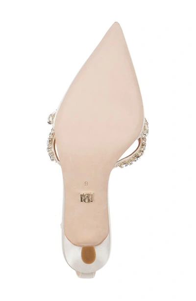 Shop Badgley Mischka Ankle Strap Pointed Toe Pump In Ivory