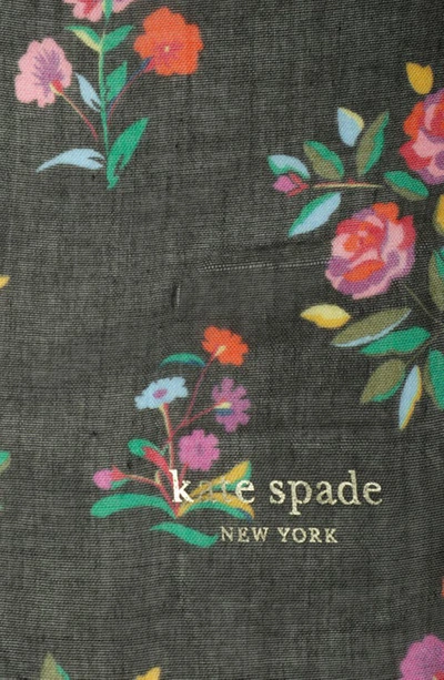 Shop Kate Spade Autumn Floral Oblong Scarf In Black