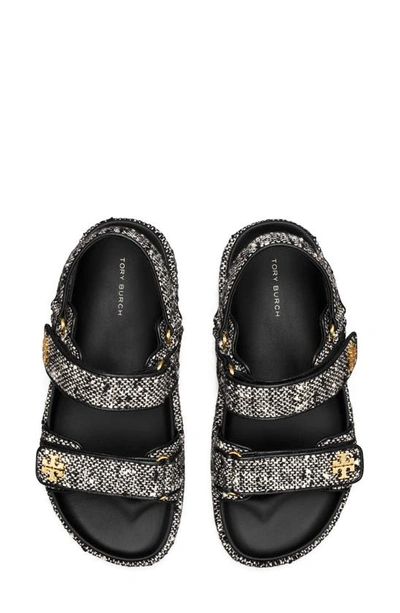 Shop Tory Burch Kira Slingback Sport Platform Sandal In Perfect Black / New Ivory