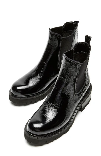 Shop La Canadienne Colin Waterproof Chelsea Boot In Black Crinkle Patent