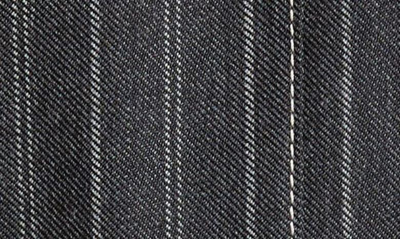 Shop Simkhai Gamela Pinstripe Single Breasted Blazer In Grey Pinstripe Multi