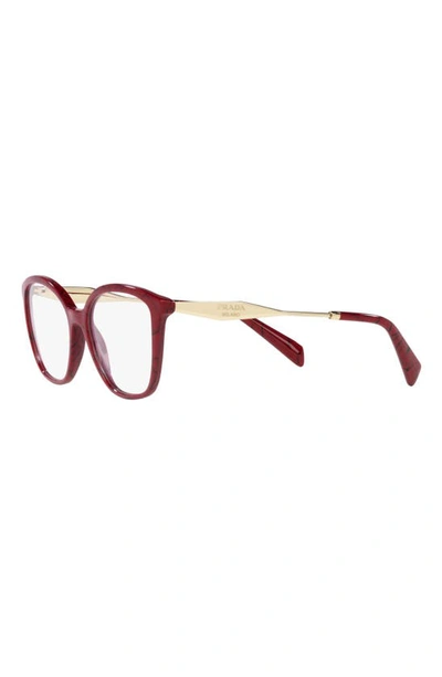 Prada 52mm Butterfly Optical Glasses In Grey