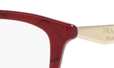 Prada 52mm Butterfly Optical Glasses In Grey