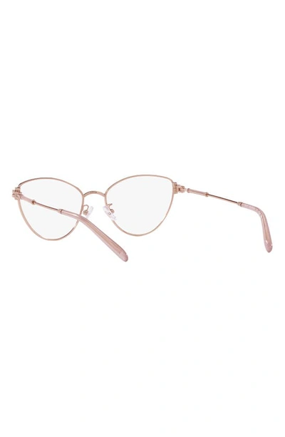Shop Tory Burch 53mm Cat Eye Optical Glasses In Rose Gold