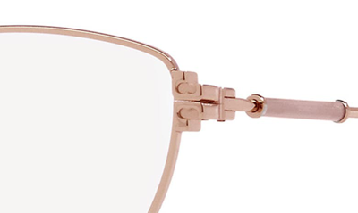 Shop Tory Burch 53mm Cat Eye Optical Glasses In Rose Gold