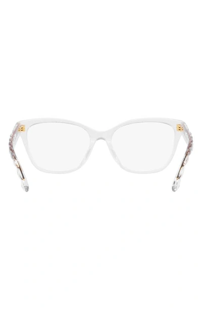 Tory Burch 53mm Rectangular Optical Glasses In Clear