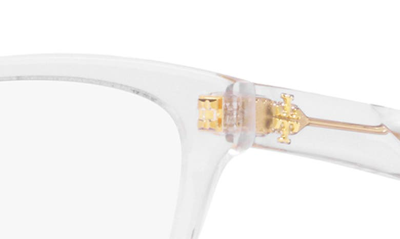 Tory Burch 53mm Rectangular Optical Glasses In Clear