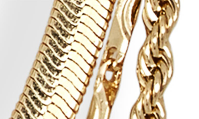 Panacea Set Of 3 Chain Necklaces In Gold/ Green