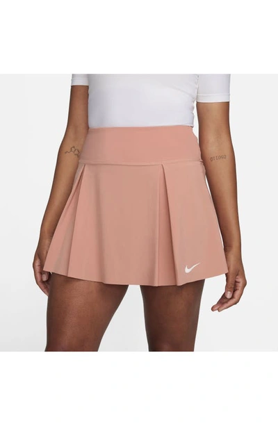 Shop Nike Dri-fit Advantage Tennis Skirt In Red Stardust/ White