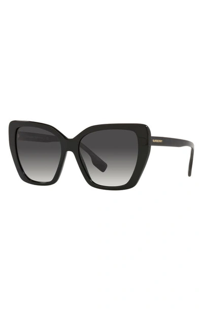 Shop Burberry 55mm Gradient Cat Eye Sunglasses In Grey Gradient