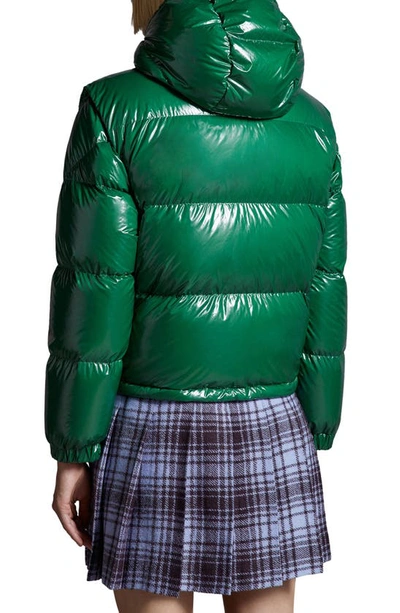 Moncler Karakorum Convertible Hooded Quilted Glossed-shell Down Jacket In Green