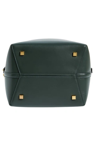 Shop Saint Laurent Le 37 Leather Bucket Bag In Vert Fonce