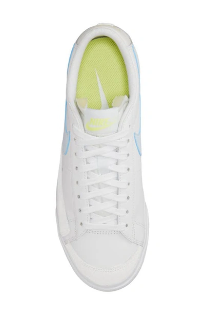 Shop Nike Blazer Low Platform Sneaker In White/ Blue Tint-lemon Twist