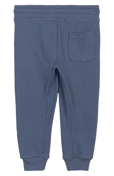 Shop Miles Baby Kids' Waffle Knit Joggers In Blue