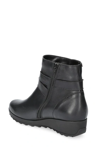 Shop Mephisto Avril Zip Wedge Bootie In Black Silk