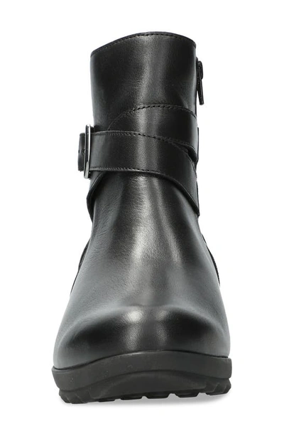 Shop Mephisto Avril Zip Wedge Bootie In Black Silk