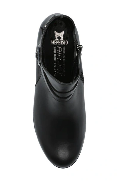 Mephisto Avril Zip Wedge Bootie In Black Silk