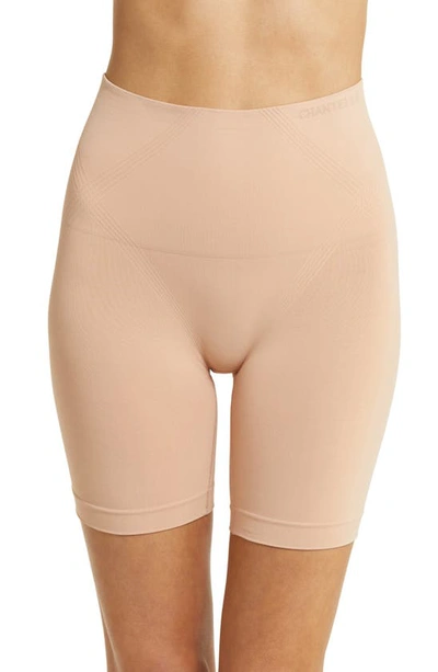 Chantelle Lingerie Smooth Comfort Mid Length Bike Shorts In Clay Beige