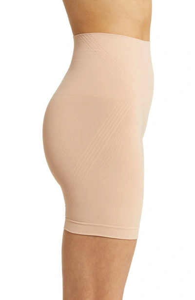Chantelle Lingerie Smooth Comfort Mid Length Bike Shorts In Clay Beige