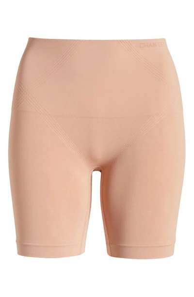 Chantelle Lingerie Smooth Comfort Mid Length Bike Shorts In Clay Beige