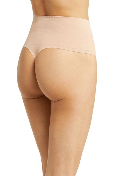 Chantelle Lingerie Smooth Comfort High Waist Thong In Clay Nude-0q