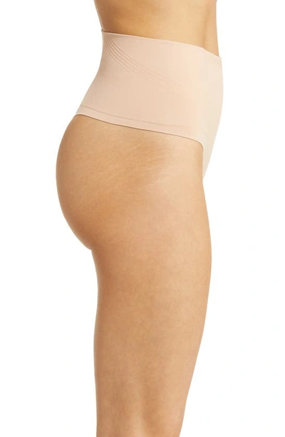 Chantelle Lingerie Smooth Comfort High Waist Thong In Clay Nude-0q