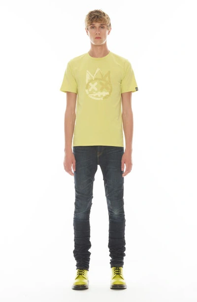 Shop Cult Of Individuality Paintbrush Shimuchan Graphic T-shirt In Canary