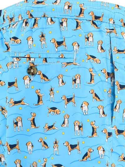 Shop Mc2 Saint Barth "beagle Pose" Swimsuit In Blue