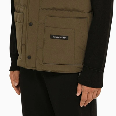 Shop Canada Goose Padded Military Waistcoat In Green