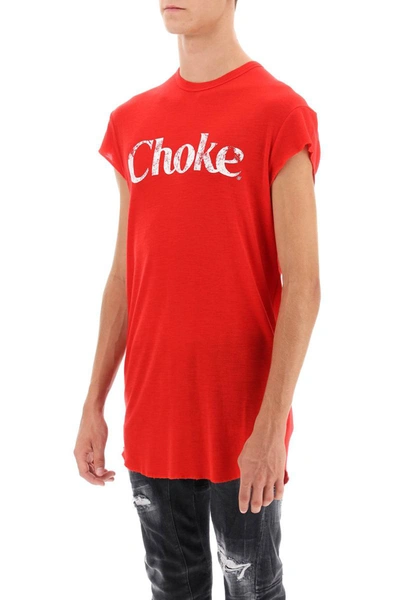 Shop Dsquared2 Choke Fit Wool Tee In Red