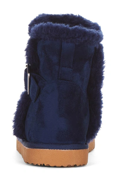Shop Floopi Faux Fur Lined Ankle Boot In Navy