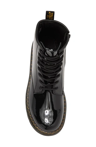Shop Dr. Martens' Dr. Martens Kids' Zavala Combat Boot In Black Patent Leather