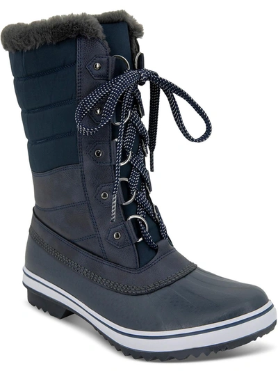 Shop Jbu By Jambu Siberia Womens Faux Leather Cold Weather Winter & Snow Boots In Blue