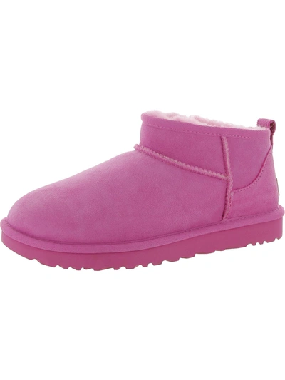 UGG CLASSIC ULTRA MINI WOMENS SUEDE ANKLE BOOTIE SLIPPERS 